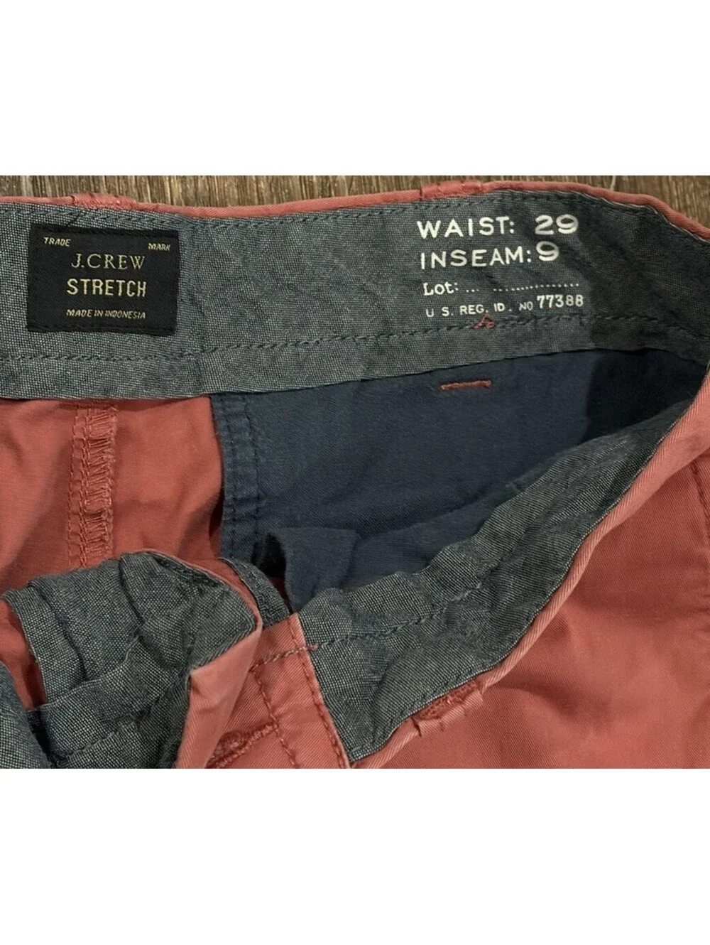 J.Crew Stretch Chino Shorts Men’s 29 9” Inseam Coral Salmon Cotton Casual Preppy